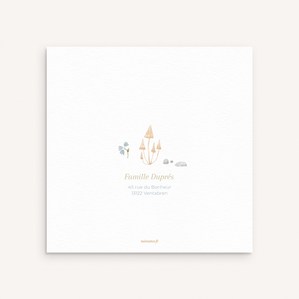 Faire-part de Naissance Sous-bois enchant&eacute;