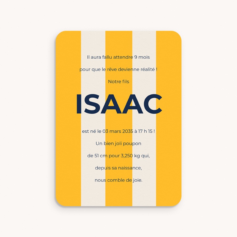 Faire-part de Naissance Une Vie en Couleurs