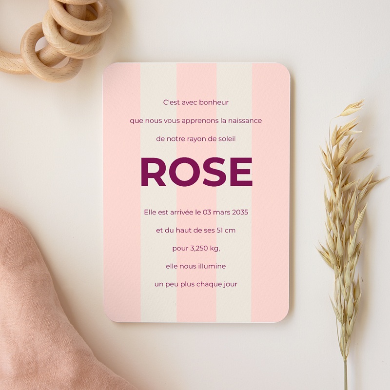 Faire-part de Naissance Douce Harmonie gratuit