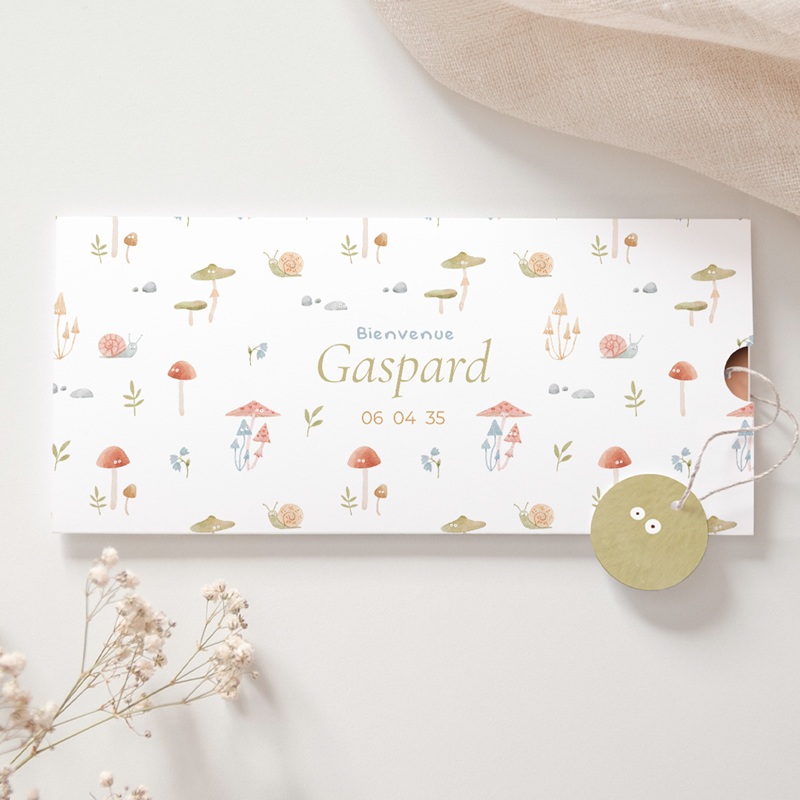 Faire-part de Naissance Sous-bois enchant&eacute;