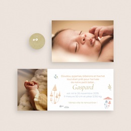 Faire-part de Naissance Sous-bois enchant&eacute; gratuit