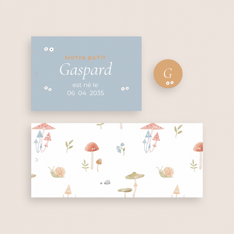 Faire-part de Naissance Sous-bois enchant&eacute;