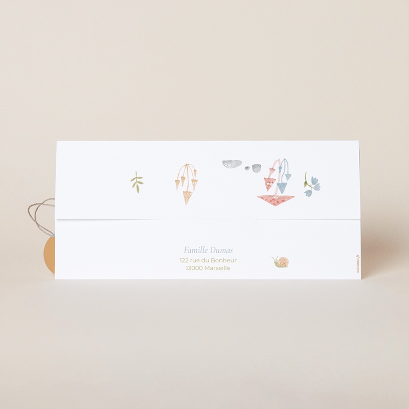 Faire-part de Naissance Sous-bois enchant&eacute;