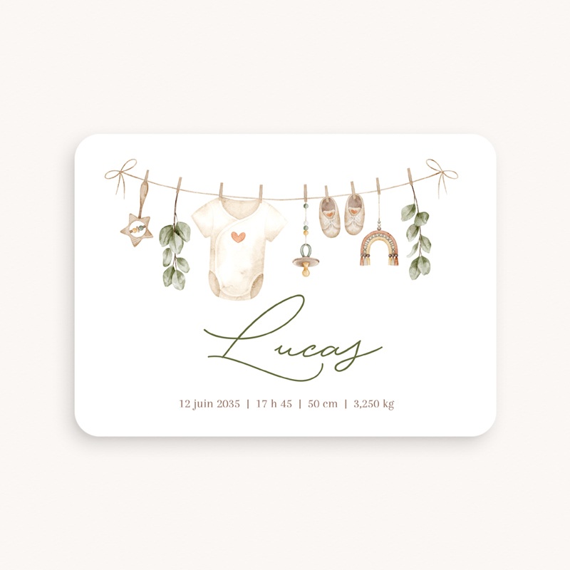 Faire-part de Naissance Le kit de b&eacute;b&eacute;
