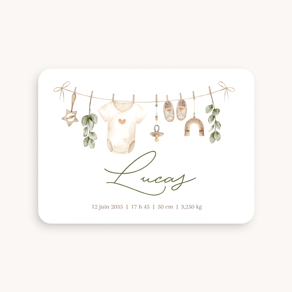 Faire-part de Naissance Le kit de b&eacute;b&eacute;