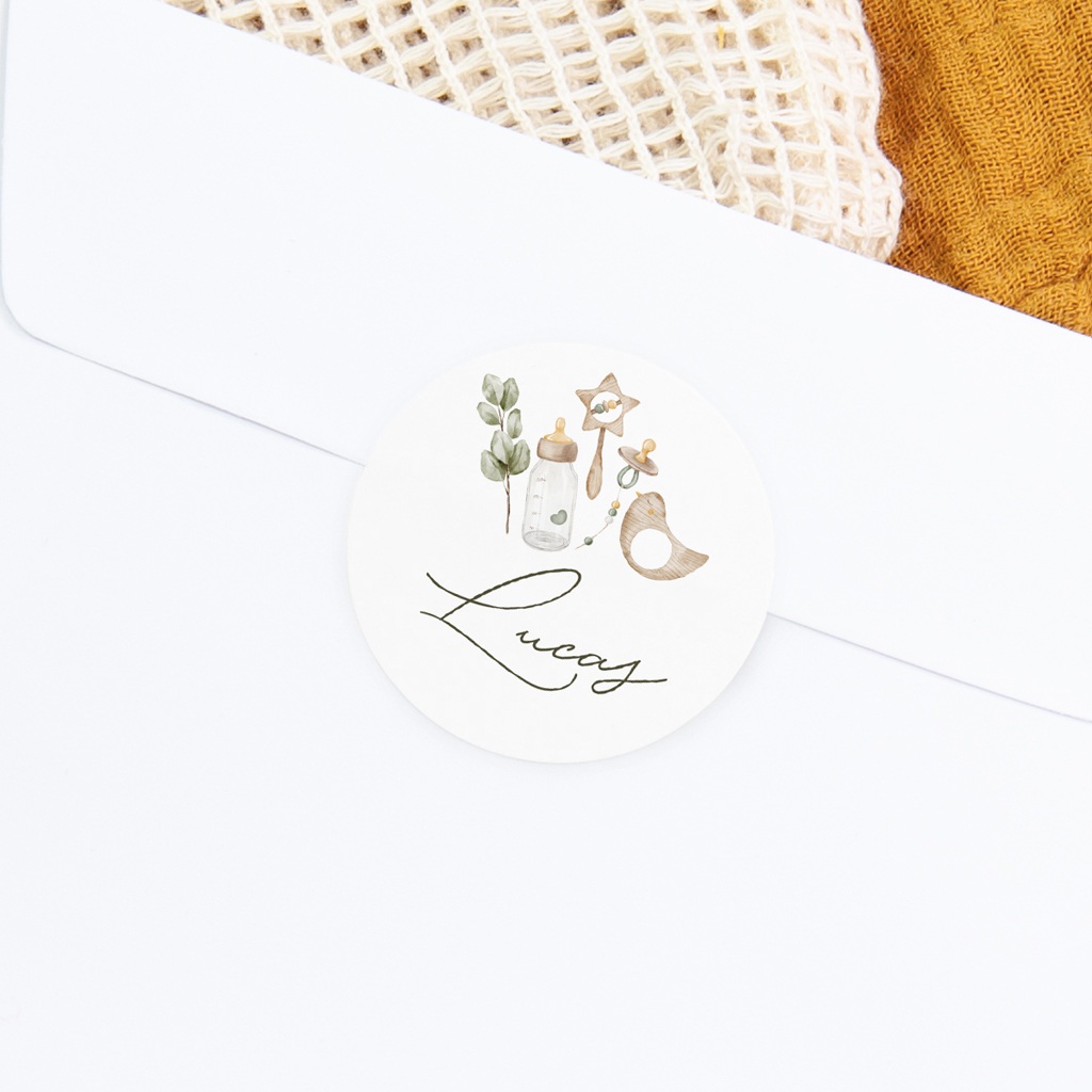 Sticker Enveloppe Naissance Le kit de b&eacute;b&eacute; gratuit