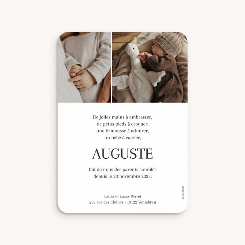 Faire-part de Naissance Le murmure des ailes pas cher