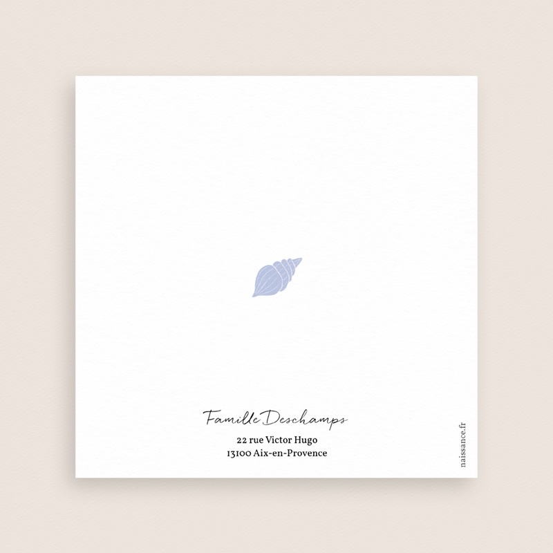 Faire-part de Naissance Souvenirs de Plage