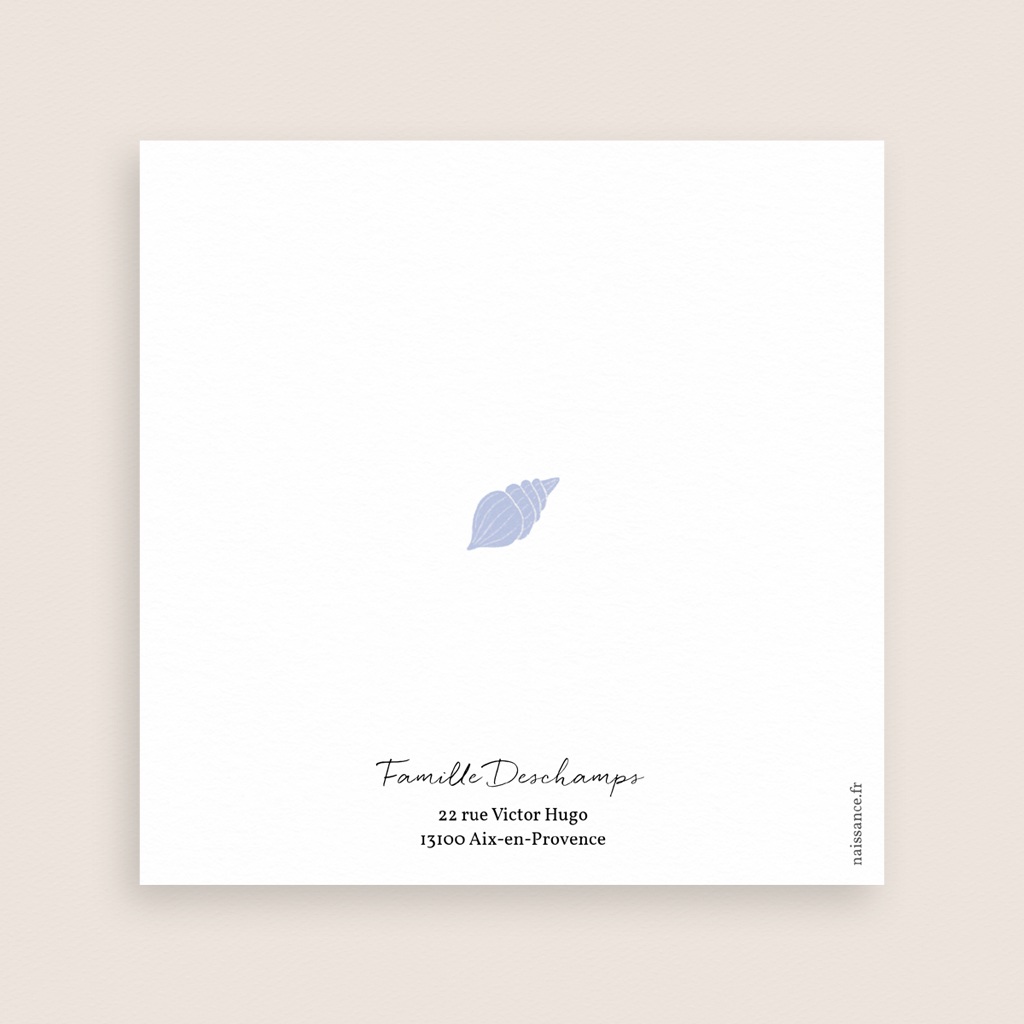 Faire-part de Naissance Souvenirs de Plage