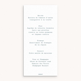 Menu de bapt&ecirc;me Ailes de Lumi&egrave;re Bleu pas cher