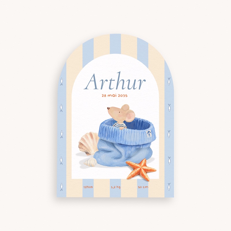 Faire-part de Naissance Souris marin