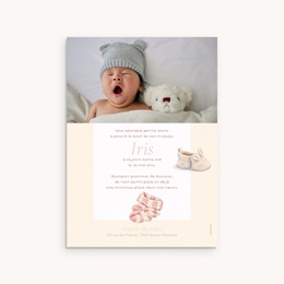 Faire-part de Naissance Souris chausson rose pas cher Faire-part de Naissance Souris chausson rose pas cher