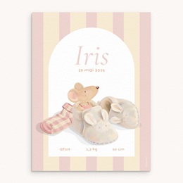 Papeterie Souris chausson rose Papeterie Souris chausson rose