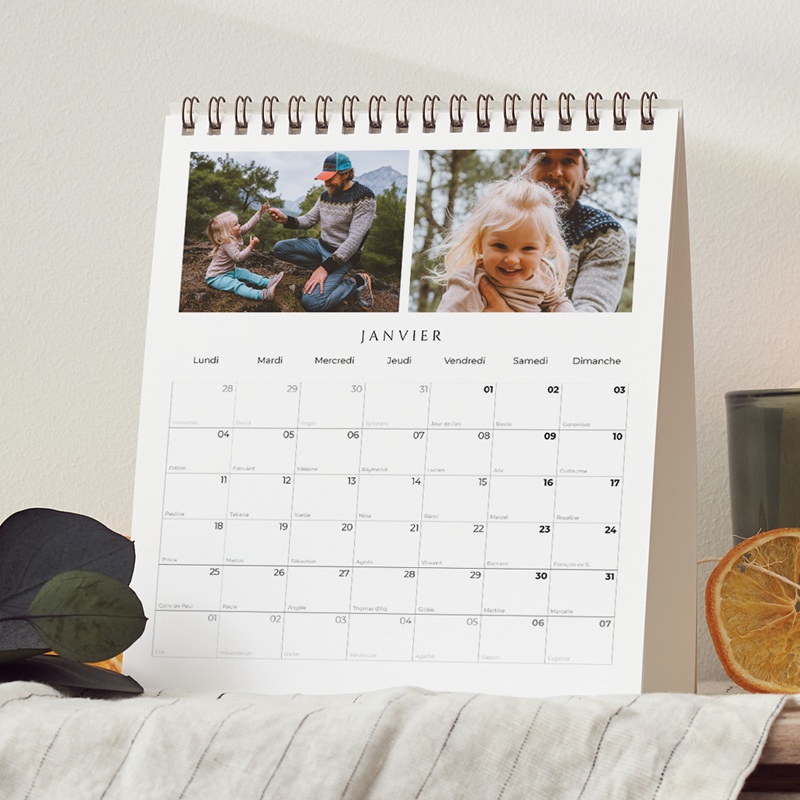 Calendrier personnalis&eacute; 12 Mois de Bonheur pas cher