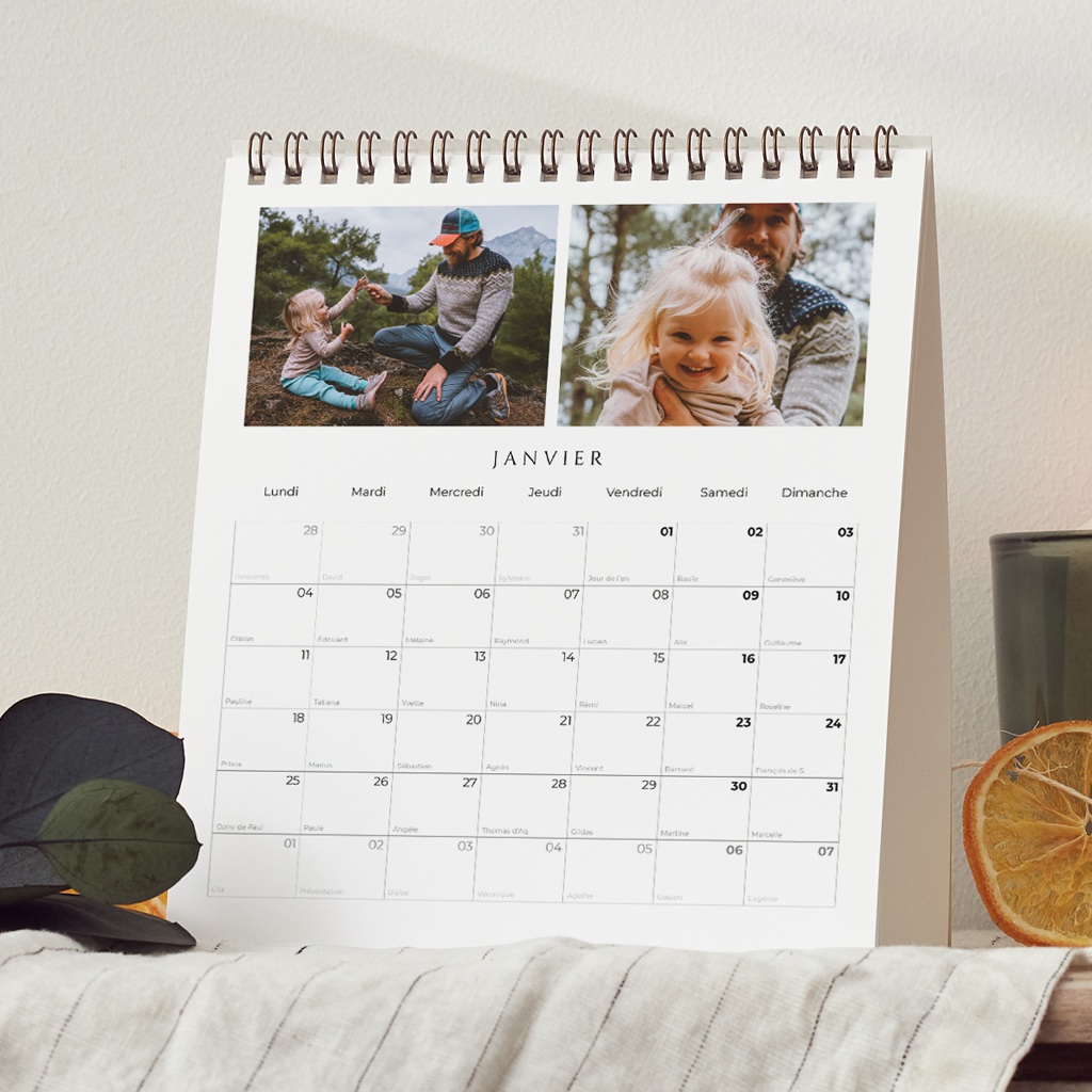 Calendrier personnalis&eacute; 12 Mois de Bonheur pas cher