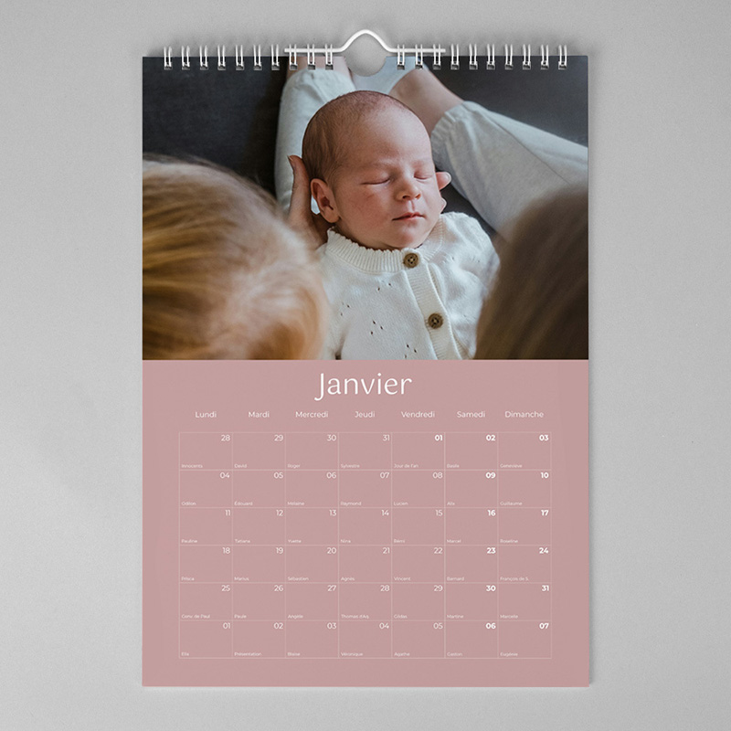 Calendrier personnalis&eacute; Une ann&eacute;e de douceur pas cher