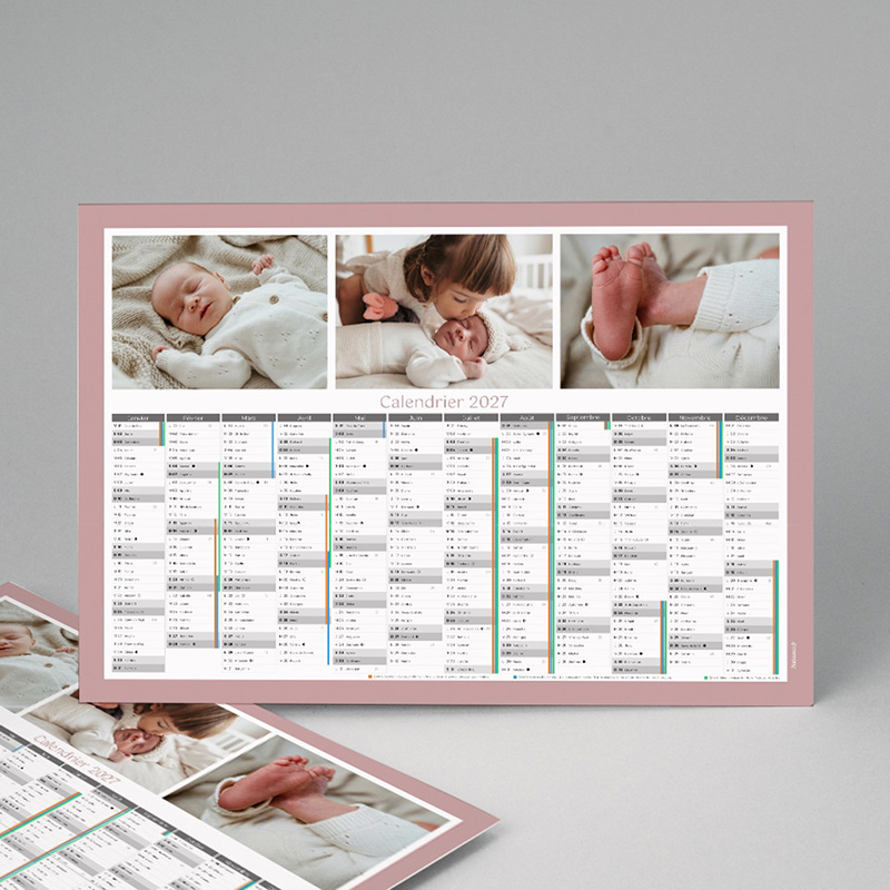 Calendrier personnalis&eacute; Une ann&eacute;e de douceur pas cher