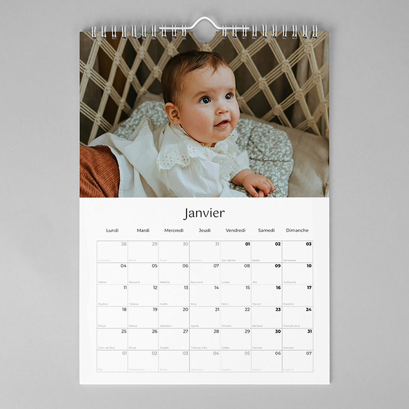 Calendrier personnalis&eacute; Tendre Portrait pas cher