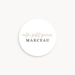 Sticker Enveloppe Naissance Prince des coeurs