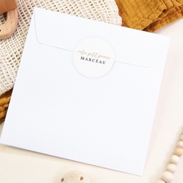 Sticker Enveloppe Naissance Prince des coeurs pas cher