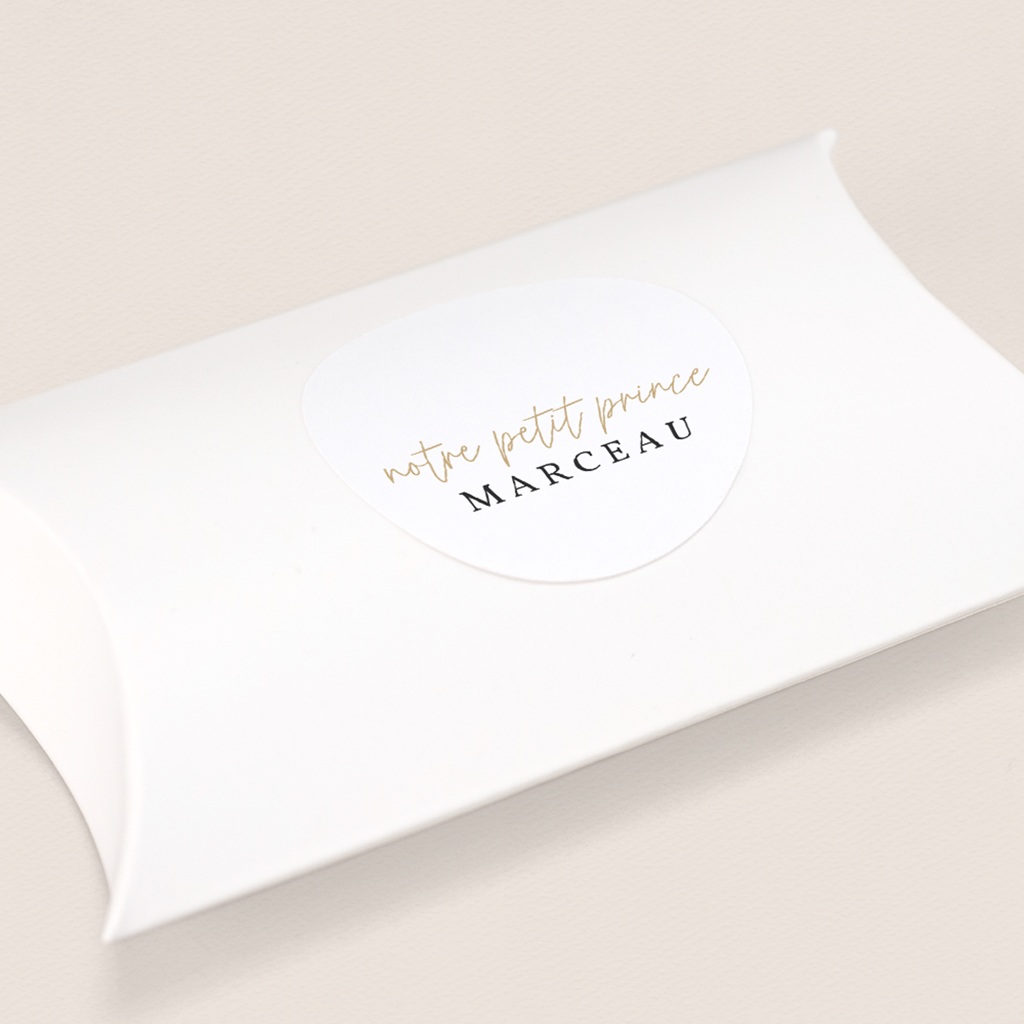 Sticker Enveloppe Naissance Prince des coeurs